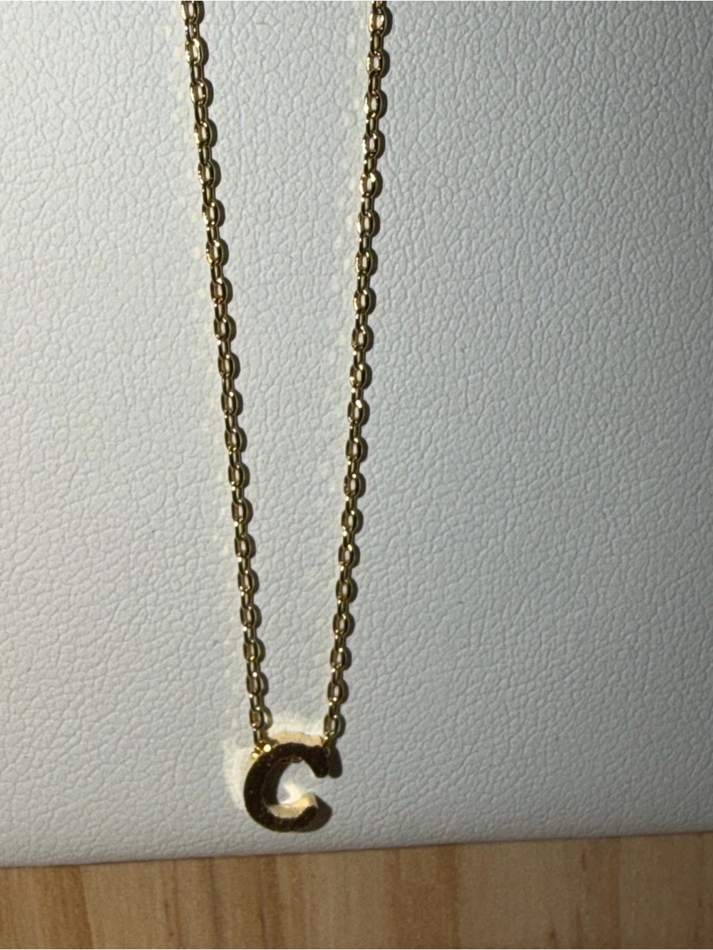 Gold Initial 'C' Pendant Necklace - Women Jewelry